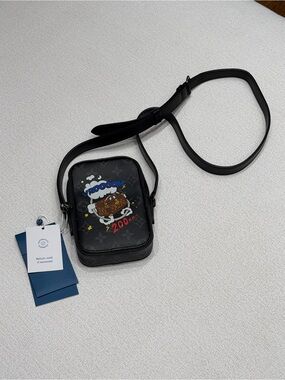 Louis Vuitton Black Graphic Leather Danube Crossbody bag